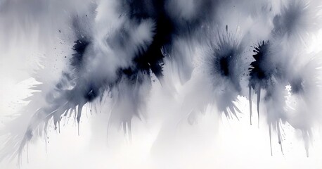 Aufkleber - Abstract art featuring a dark, moody color palette with splashes of color and texture, creating a sense of movement and energy