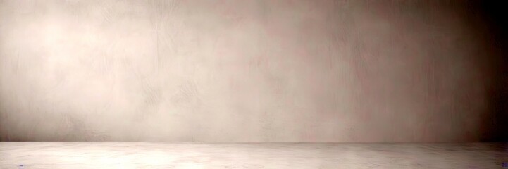 Aufkleber - A simple, minimalist gray wall with a flat, empty surface in the foreground