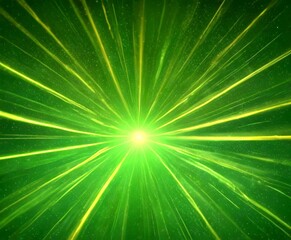 Aufkleber - a vibrant green starburst with radiating lines, creating a sense of motion and energy