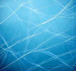 Poster - a close-up view frozen surface, likely ice, with intricate cracks and lines that create a textured and abstract pattern