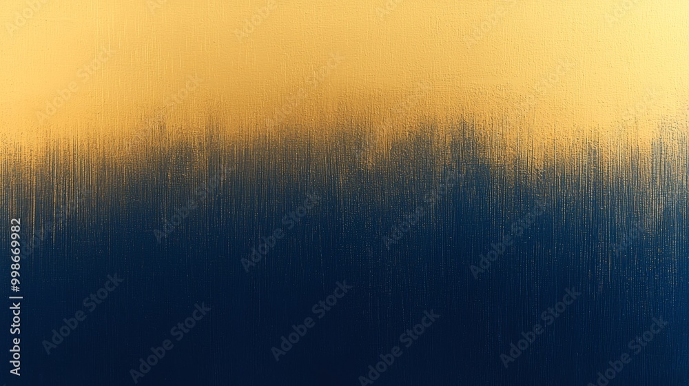 Gold paint is fading into a navy blue background, creating a gradient ...
