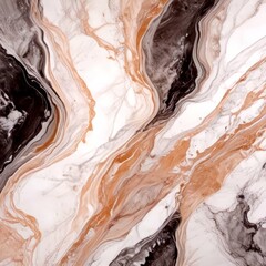 Poster - a marble surface with a swirling pattern of light and dark brown marble, creating a sense of movement and depth