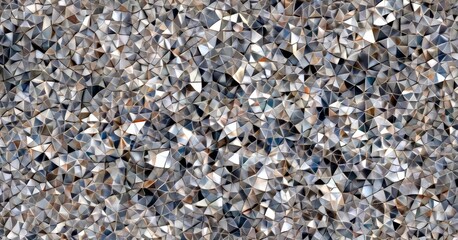 Aufkleber - a mosaic pattern composed of numerous small, irregularly shaped tiles in shades of gray and white, creating a textured and visually interesting surface