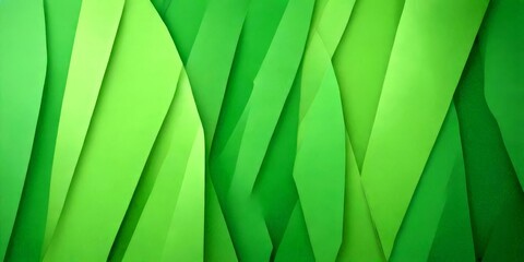 Poster - a vibrant abstract background composed of overlapping green and yellow geometric shapes, creating a dynamic and visually striking composition