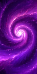 Leinwandbilder - a spiral galaxy with a white center, surrounded by swirling purple and pink hues, creating a mesmerizing and cosmic atmosphere
