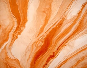 Aufkleber - a marble-like pattern with a swirling, marbled effect in shades of orange and beige