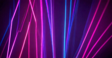 Fototapete - a vibrant display of colorful neon lights against a dark background, creating a dynamic and visually striking effect