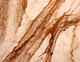 Poster - a close-up view marble surface with a textured, marbled pattern of light and dark brown hues