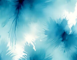 Aufkleber - a blue and white abstract background with splashes of color and texture, creating a dynamic and visually captivating composition