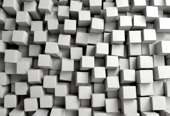 Aufkleber - A grid of white cubes fills the , creating a visually striking and geometric pattern