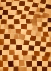 Poster - a pattern of overlapping squares in various shades of brown, creating a visually intriguing and abstract design