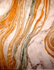 Poster - a close-up view marble surface with a swirling pattern of light and dark brown marble, creating a sense of movement and depth