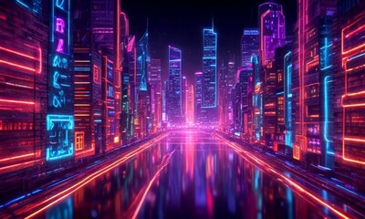 Poster - Neon Cityscape