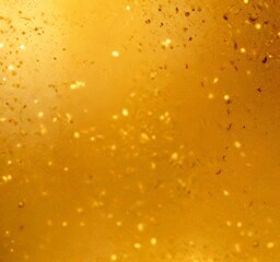 Aufkleber - a close-up view golden-colored liquid, possibly a sauce or a soup, with small particles or specks scattered throughout, creating a textured and speckled appearance