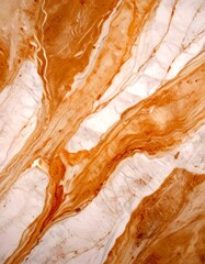 Poster - a close-up view marble surface with a marbled pattern of light and dark brown hues