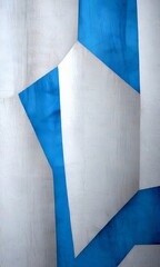 Poster - a close-up view geometric pattern composed of intersecting lines and shapes in shades of blue and gray