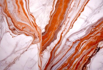 Poster - a close-up view marble surface with a swirling pattern of light and dark brown marble
