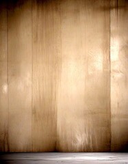 Aufkleber - A simple, unadorned wall with a light-colored wood paneling, creating a minimalist and clean aesthetic