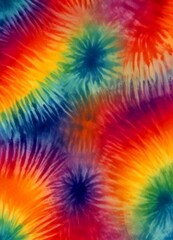 Aufkleber - a vibrant tie-dye pattern with a mix of bright and dark colors, creating a visually striking and dynamic design