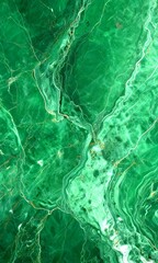 Aufkleber - a close-up view green marble surface with a swirling pattern of lines and swirls, creating a sense of movement and depth
