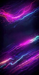 Fototapete - a dark background with vibrant, colorful lines and streaks of light, creating a dynamic and visually striking effect