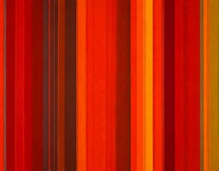 Poster - a vertical striped pattern in various shades of red, orange, and yellow, creating a vibrant and dynamic visual effect