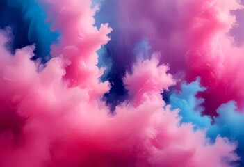 Aufkleber - a vibrant sky filled with pink and blue clouds, creating a dreamlike and ethereal atmosphere
