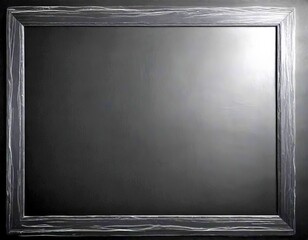 Poster - A black rectangular frame with a white border is centered against a black background