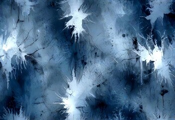Fototapete - a textured, abstract pattern with a dark blue and gray color palette, resembling a watercolor painting or a stained glass effect