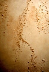 Poster - a close-up view textured surface, possibly a wall or a piece of paper, with small, irregularly shaped bubbles or spots scattered across it