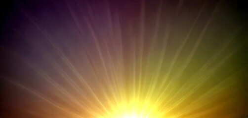 Aufkleber - a vibrant, abstract sunburst pattern with a gradient of warm colors, including yellow, orange, and purple, against a dark background