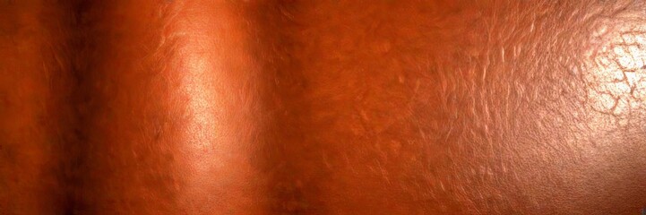 Aufkleber - A close-up brown leather surface, with a textured and wrinkled appearance, suggesting a rich and aged material