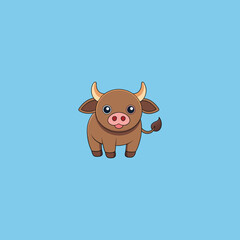 Poster - American bison cartoon character