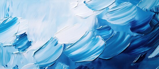 Canvas Print - Abstract Blue and White Painting