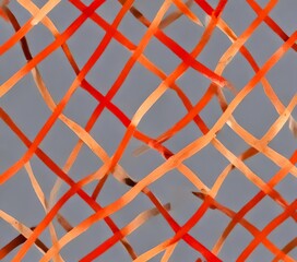 Aufkleber - a close-up view pattern of intersecting lines in various shades of orange and brown against a gray background