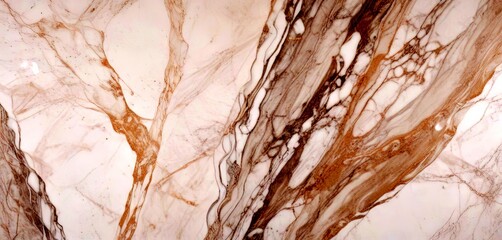 Poster - Marble with a swirling pattern of light and dark brown hues, creating a sense of movement and depth