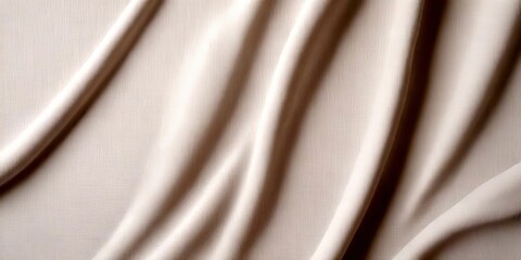 Aufkleber - a close-up view white fabric with a subtle texture, featuring curved lines and folds that create a sense of movement and depth
