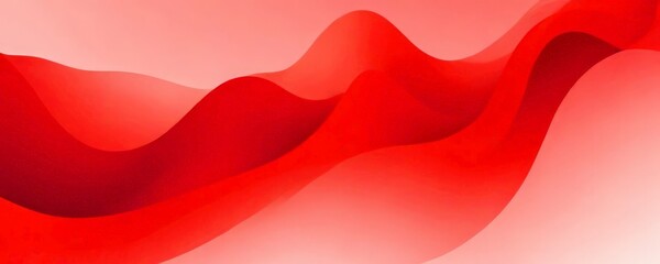 Poster - a gradient of red and pink hues, with the colors transitioning from a deep red at the top to a softer pink at the bottom The gradient is composed of curved lines that mimic