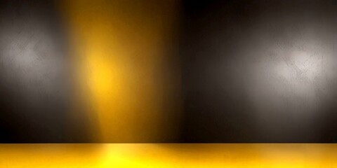 Poster - a dark, textured wall with a gradient of colors, transitioning from a deep black at the top to a lighter yellow at the bottom The wall is devoid of any