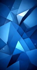 Poster - a dark blue abstract background composed of numerous triangular shapes, creating a visually striking and geometric pattern