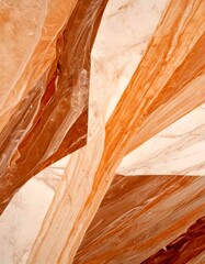 Aufkleber - a close-up view marble surface with a textured, abstract pattern of intersecting lines and curves in various shades of brown and beige