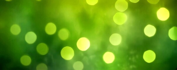 Poster - a blurred green background with numerous small, round, glowing dots scattered throughout, creating a bokeh effect
