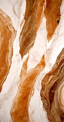 Poster - a close-up view marble surface with a textured, abstract pattern of light and dark brown marble