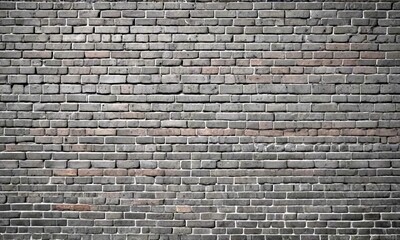 Fototapete - A dark gray brick wall with a uniform pattern of rectangular bricks