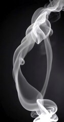 Fototapete - Abstract smoke swirls against a black background, creating a sense of movement and ethereal beauty