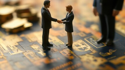 Business Partnership Agreement with Miniature Figures