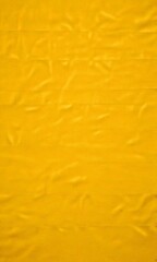Aufkleber - a close-up view yellow fabric with a crumpled texture, resembling a piece of paper