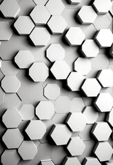 Aufkleber - a repeating pattern of white hexagonal shapes arranged in a grid-like fashion, creating a visually striking and geometric design