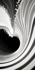 Leinwandbilder - a striking black and white photograph wave, captured from a low angle The wave's crest is in sharp focus, while the water below is blurred, creating a sense
