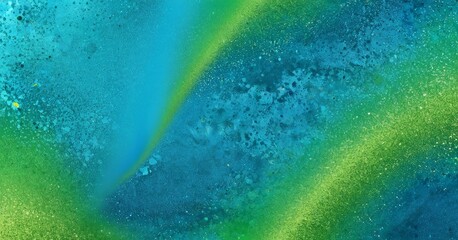 Leinwandbilder - a vibrant abstract pattern with a mix of blue, green, and yellow colors, creating a dynamic and energetic visual effect.